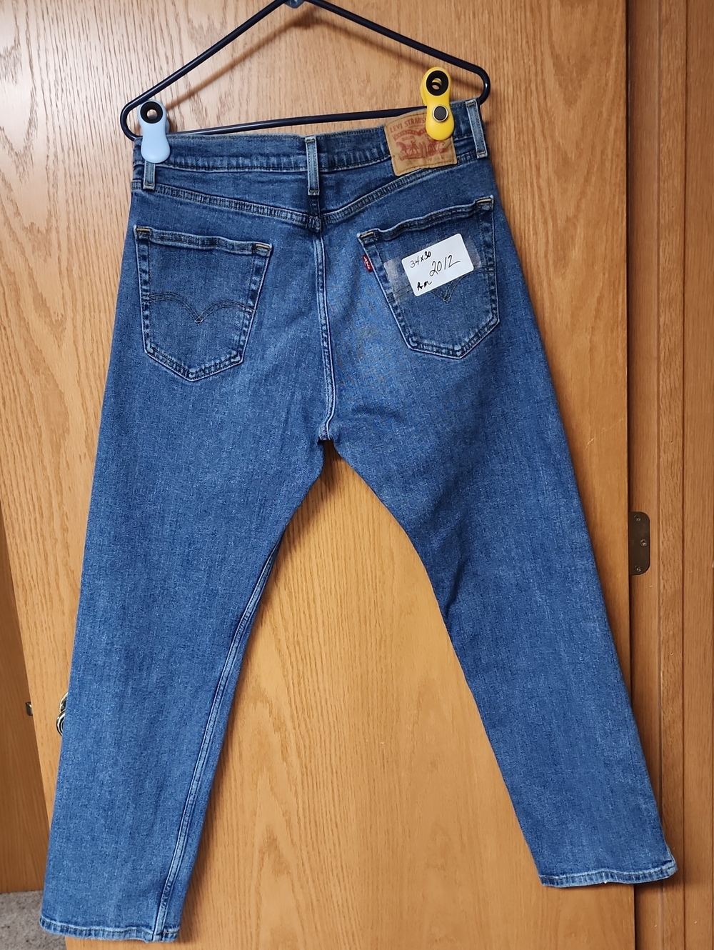 Levi's 505 Men's Blue Straight-Leg Jeans 34x30 number 2012